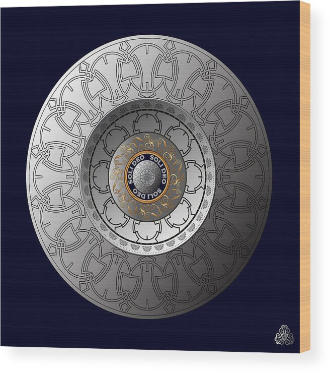 Mandala Wood Print featuring the digital art Ornativo Vero Circulus No 4288 by Alan Bennington