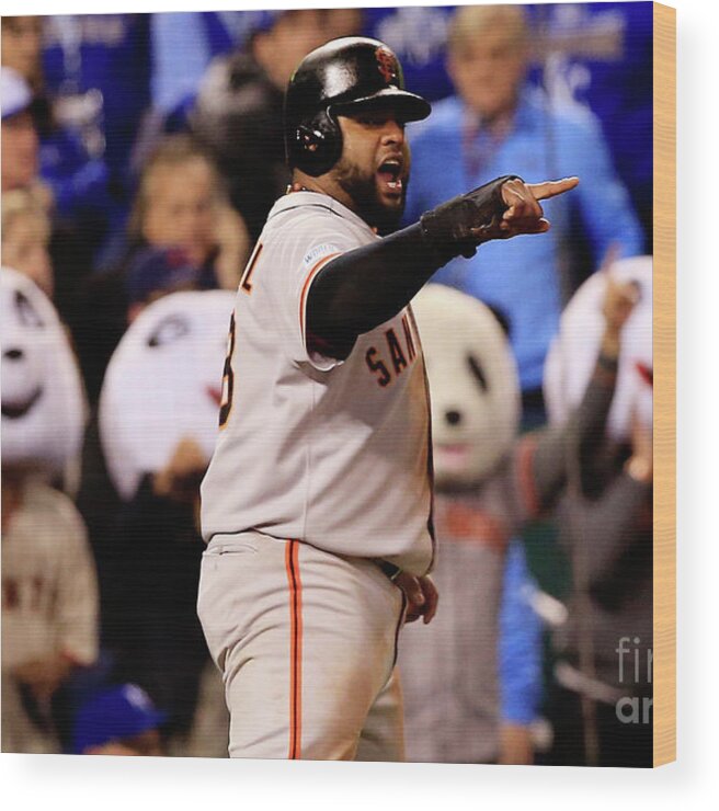People Wood Print featuring the photograph Pablo Sandoval by Jamie Squire