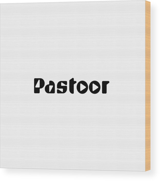 Pastoor Wood Print featuring the digital art Pastoor by TintoDesigns