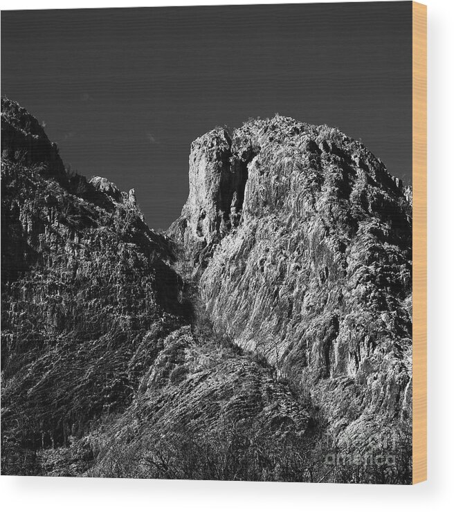 Cliff Wood Print featuring the photograph Peak by Russell Brown