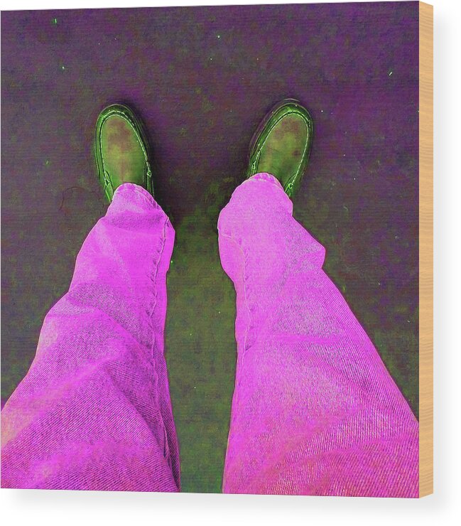 Pink Wood Print featuring the photograph Pink Pants by Andrew Lawrence