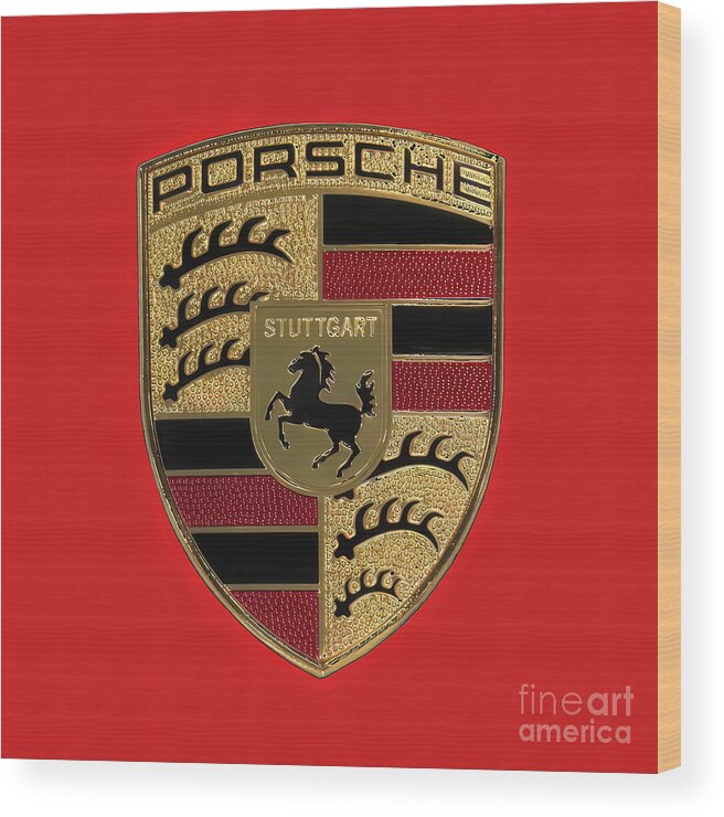 Porsche Wood Print featuring the photograph Porsche - Red by Scott Cameron
