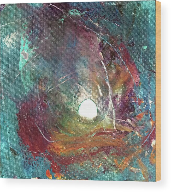 Abstract Art Wood Print featuring the painting Psalm Equinox by Rodney Frederickson