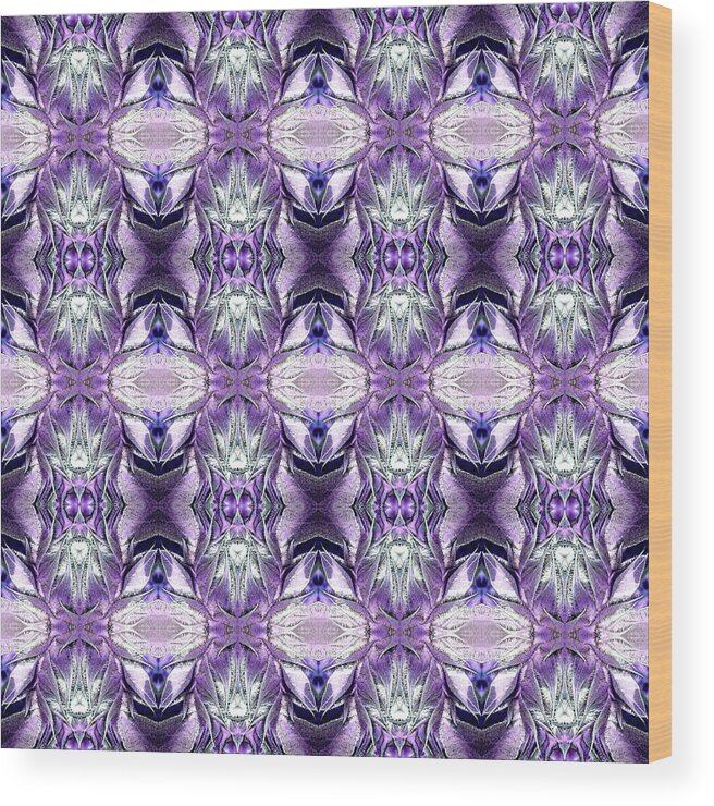 Purple Wood Print featuring the digital art Purple by Teresamarie Yawn