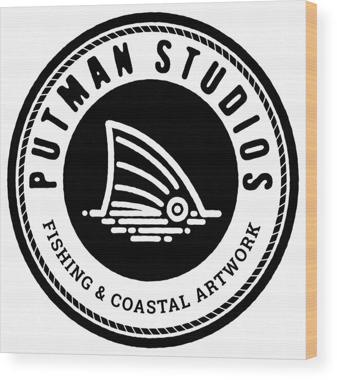 Art Wood Print featuring the digital art Putman Studios Brand by Kevin Putman