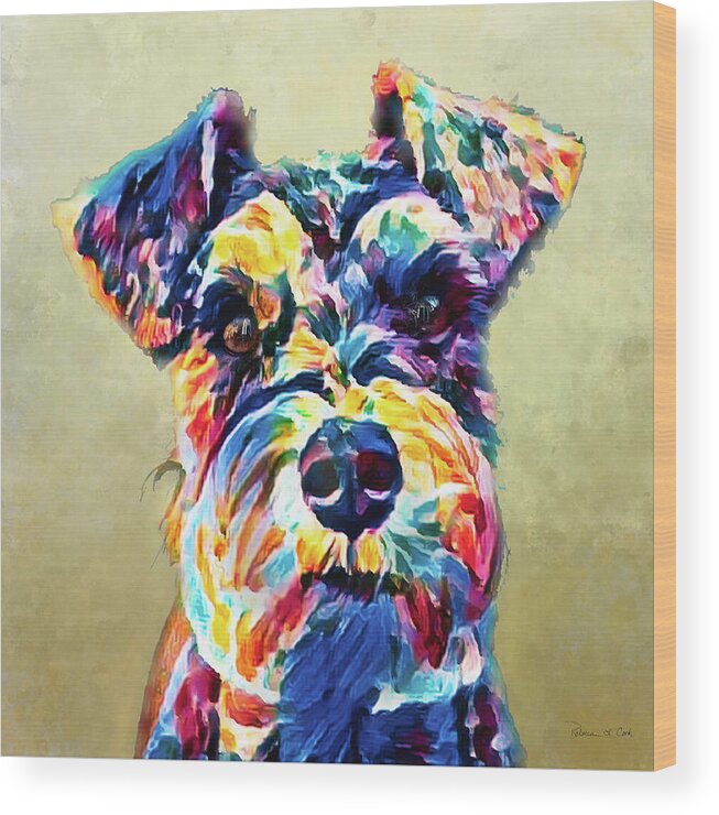 Schnauzer Wood Print featuring the photograph Rainbow Schnauzer in South Carolina by Bellesouth Studio