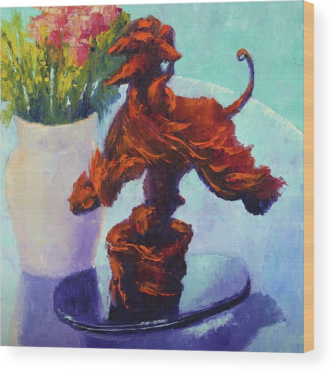 Sculpture Wood Print featuring the painting Rhapsody in OIl by Terry Chacon