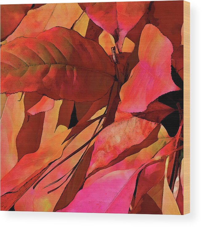Autumn Wood Print featuring the digital art Ribbons by Gina Harrison