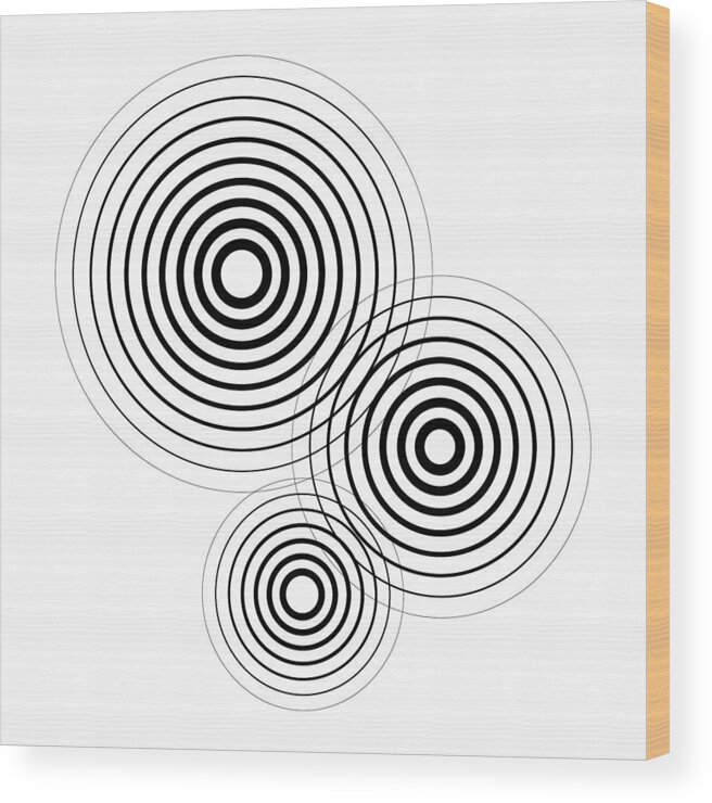 Material Wood Print featuring the drawing Ripple Group by Amtitus