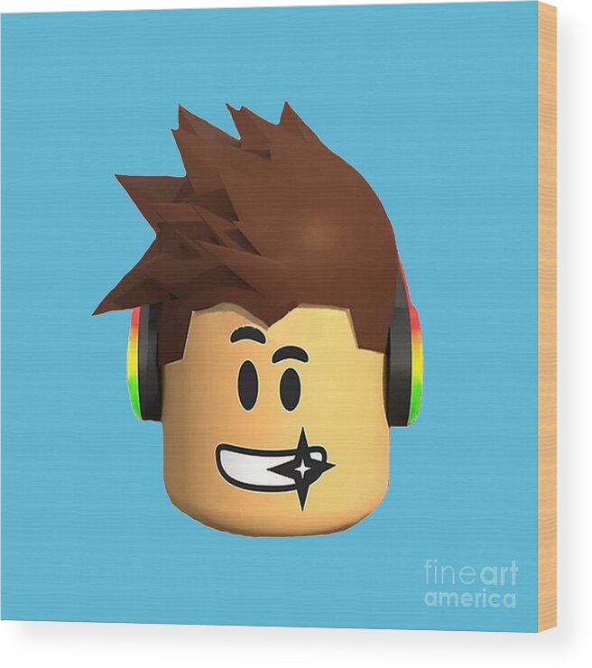 Print Vacy Kids Face Pixels Poligree by Roblox Wood -