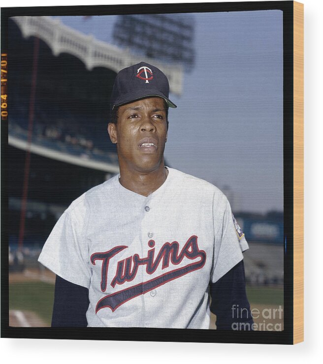 American League Baseball Wood Print featuring the photograph Rod Carew by Louis Requena