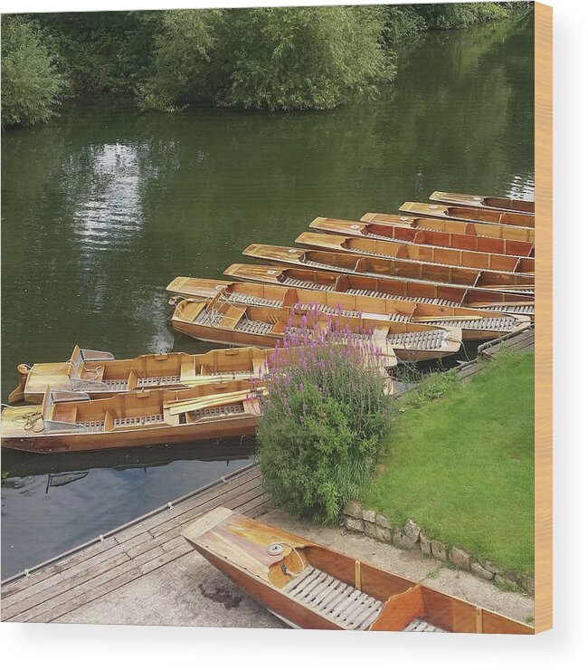 Boats Wood Print featuring the photograph Row Boats in Bath by Roxy Rich