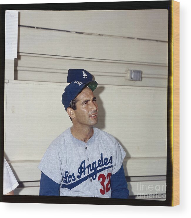 Sandy Koufax Wood Print featuring the photograph Sandy Koufax by Louis Requena
