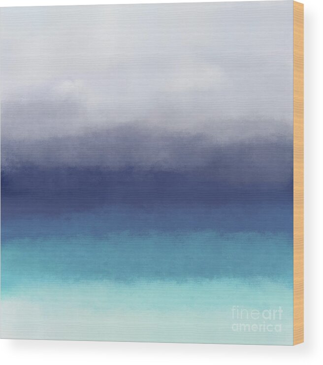 Ocean Wood Print featuring the digital art Sea View 280 by Lucie Dumas