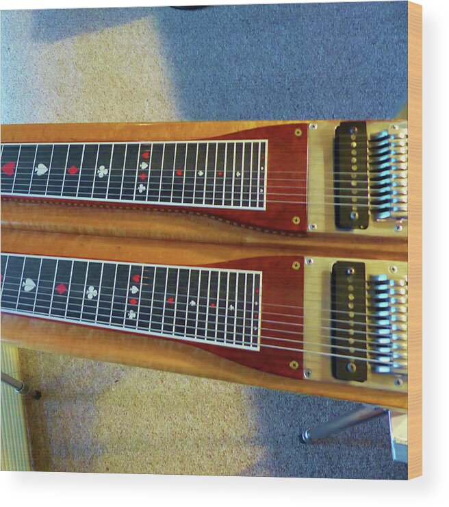 Professional Model Sho-bud Pedal Steel Guitar Wood Print featuring the photograph Sho-Bud Square Format by Rosanne Licciardi