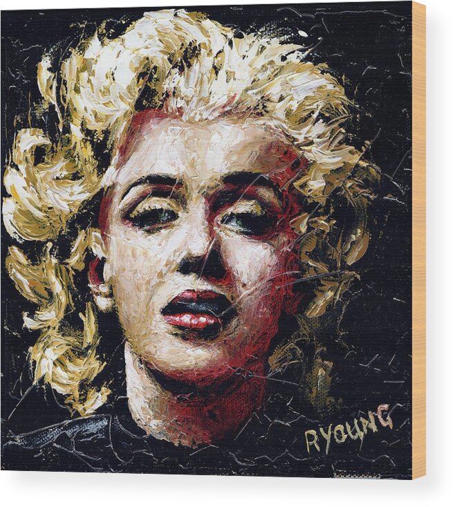Marylin Wood Print featuring the painting Some Like It Hot part 1 by Richard Young