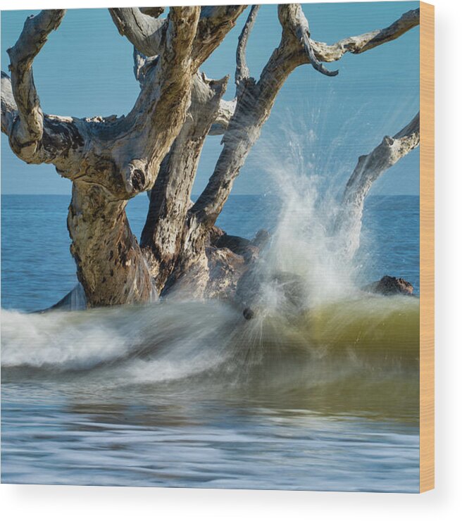 Water Wood Print featuring the photograph Splash 2 by Joye Ardyn Durham