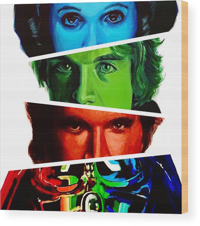 Pop Art Wood Print featuring the painting Star Wars Icons III by Joel Tesch