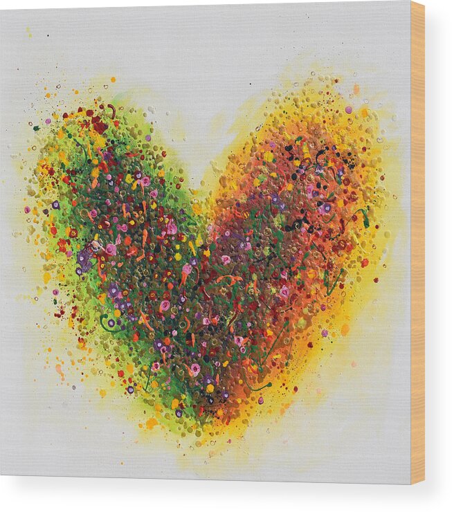 Heart Wood Print featuring the painting Summer Love by Amanda Dagg