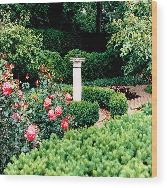 Henry Clay Estate Wood Print featuring the photograph Sundial 94 Squared by Mike McBrayer