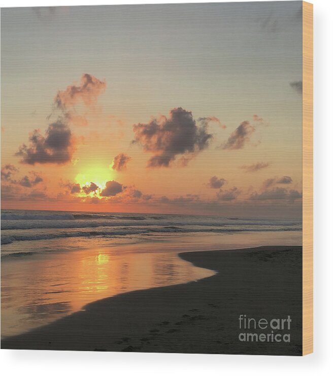 Sunset Wood Print featuring the photograph Sunset 2 by Wendy Golden