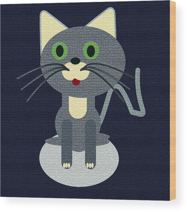 Art Wood Print featuring the digital art Sweetie The Illustrated 3 by Miss Pet Sitter