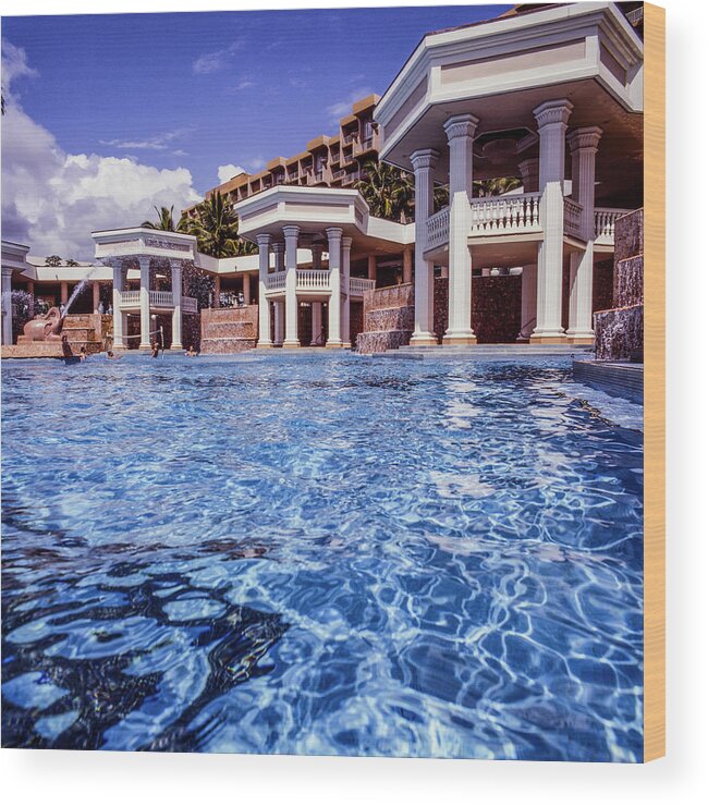 26000 Sq-ft Wood Print featuring the photograph Swimming pool at the Westin Kauai Resort by David L Moore