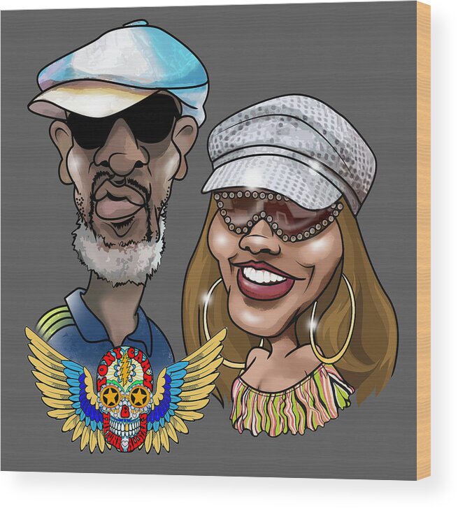  Wood Print featuring the digital art The Duke and Dutchess of Funk by Tony Camm
