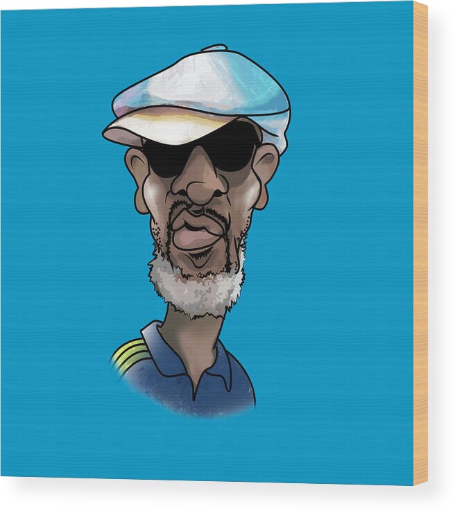  Wood Print featuring the digital art The Duke Of Funk by Tony Camm