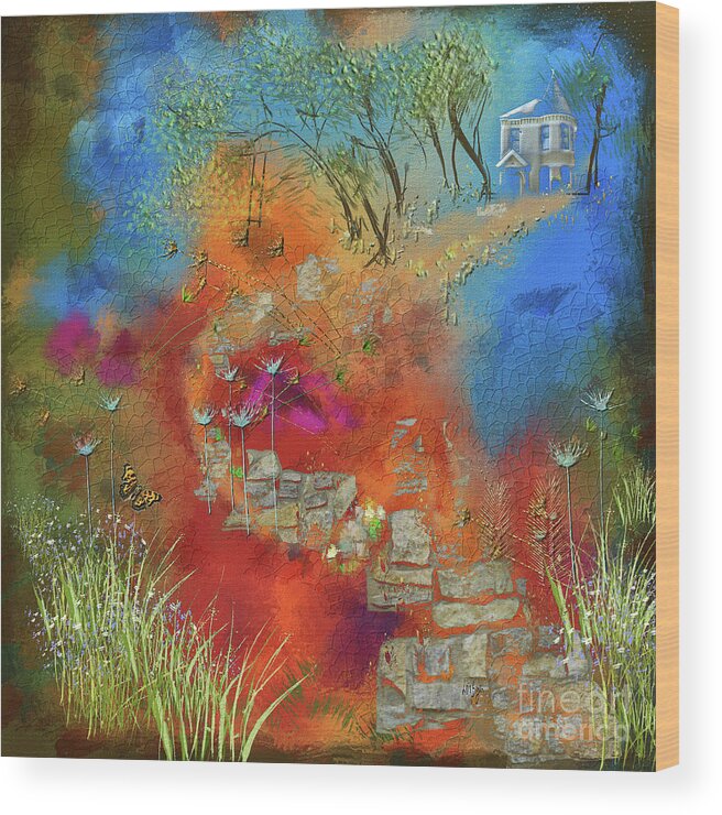 Path Wood Print featuring the digital art The Path Back To Childhood by Lois Bryan