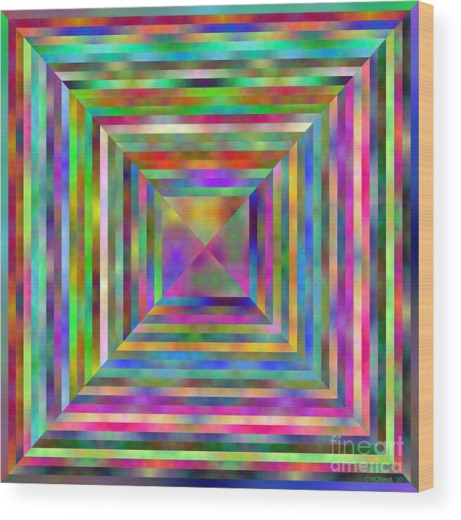 Conceptualism Wood Print featuring the digital art Giza Sprectrum 1 by Walter Neal