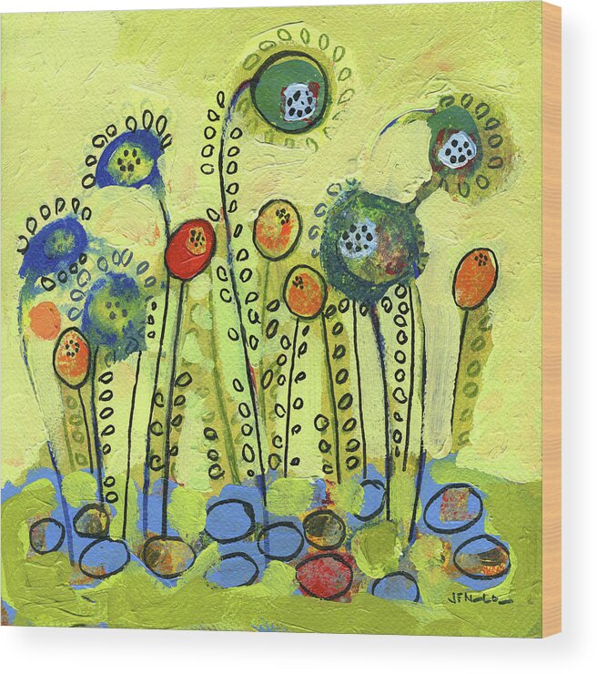 Spring Wood Print featuring the painting The Propagation of Spring No 3 by Jennifer Lommers