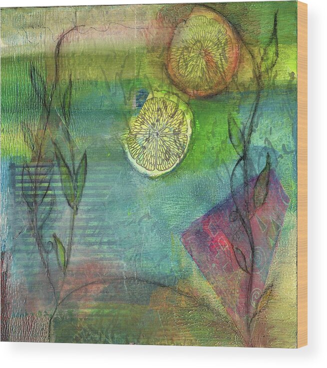 Mixed Media Wood Print featuring the painting The Tides by Diane Maley