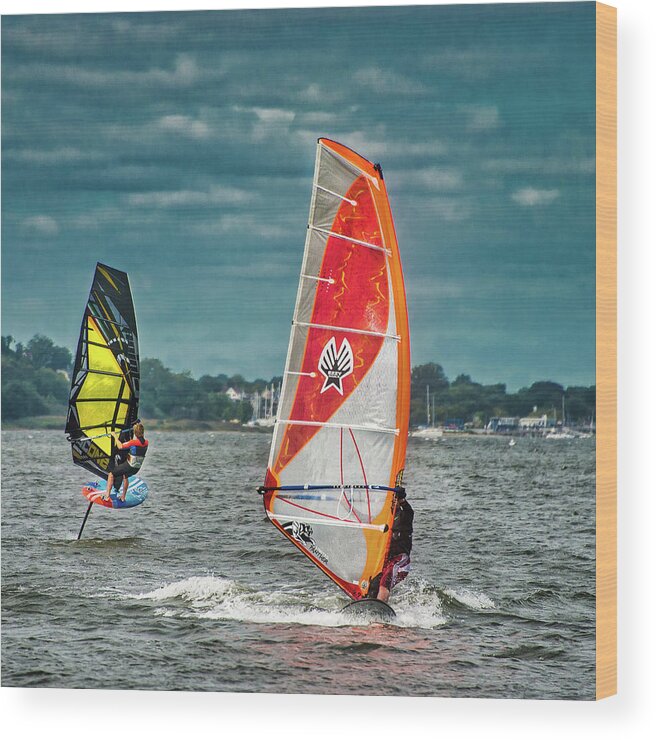Speed Wood Print featuring the photograph The Ups And Downs Of Windsurfing by Gary Slawsky