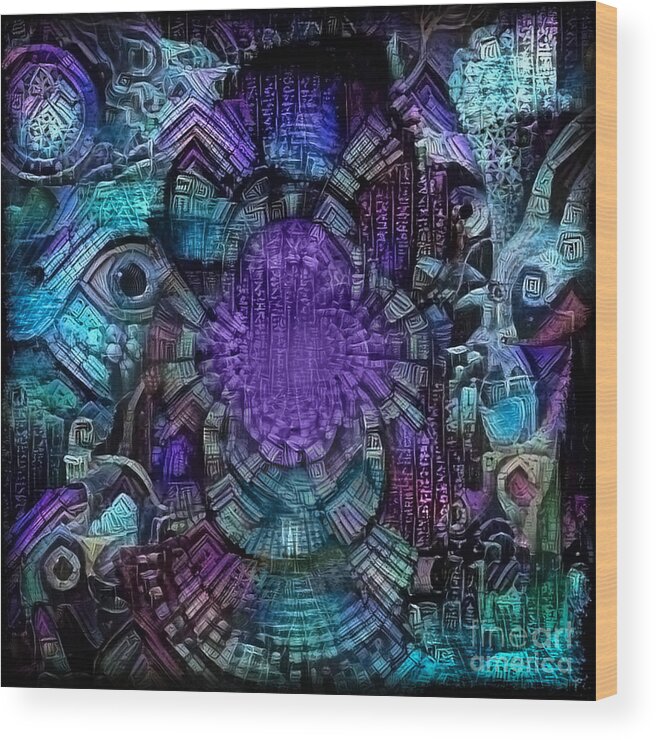  Wood Print featuring the digital art The walls have eyes by Bruce Rolff