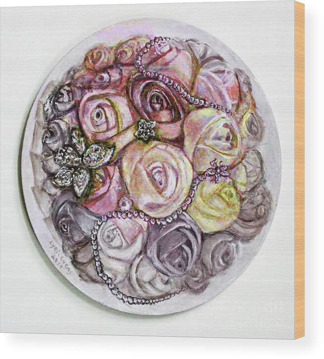 Flowers Wood Print featuring the painting Vintage Bouquet by Lyric Lucas