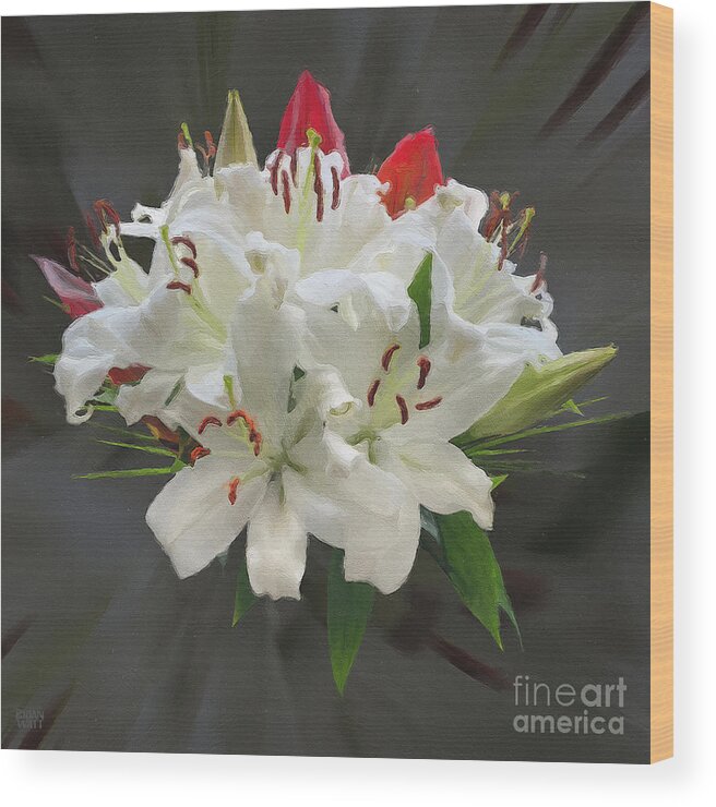 Wedding Wood Print featuring the photograph White Bouquet by Brian Watt