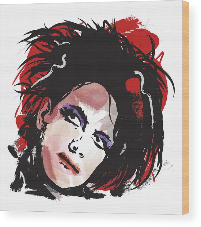 The Cure Wood Print featuring the digital art Why can't I be you? by Steve Follman