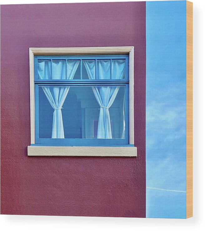  Wood Print featuring the photograph Window and Sky by Julie Gebhardt