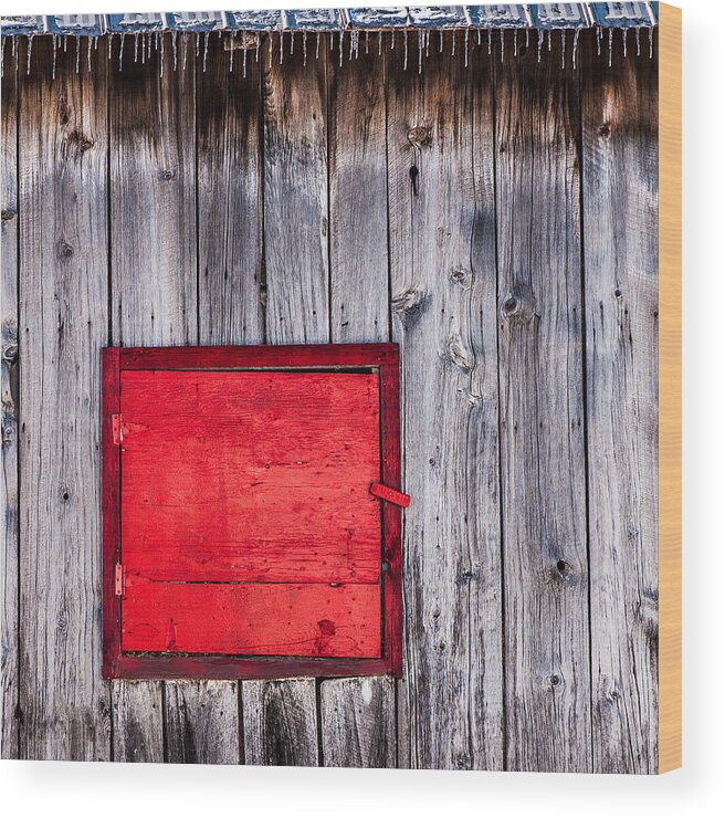 Architecture Wood Print featuring the photograph Winter Barn by Moira Law