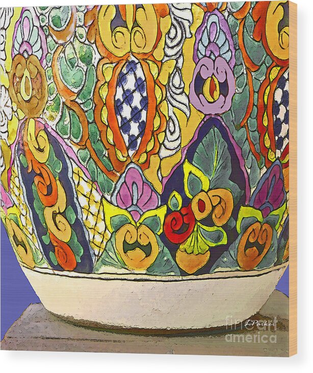 Mexico Wood Print featuring the photograph Mexican Ceramic Pottery by Linda Parker