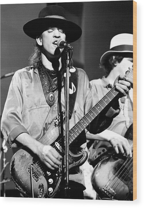 Stevie Ray Vaughan Wood Print featuring the photograph Stevie Ray Vaughan #1 by Chris Walter