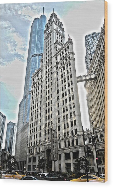 Wrigley Building Wood Print featuring the photograph Wrigley Building by Patrick Warneka