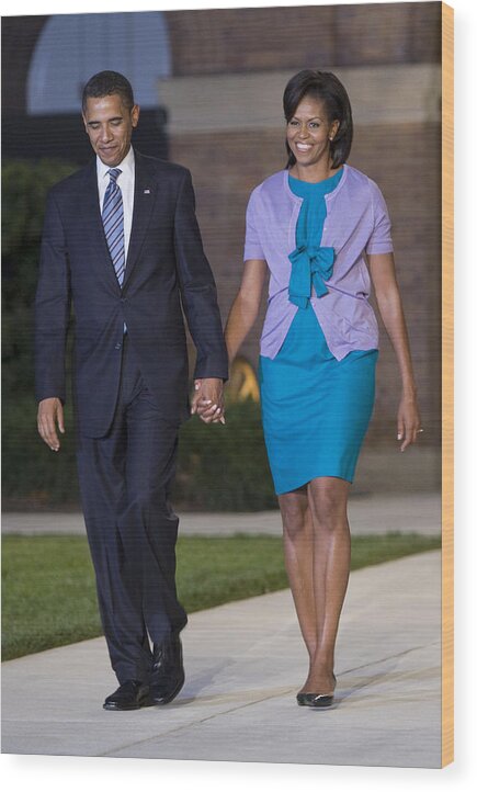 Marine Parade Wood Print featuring the photograph President and First Lady by JP Tripp