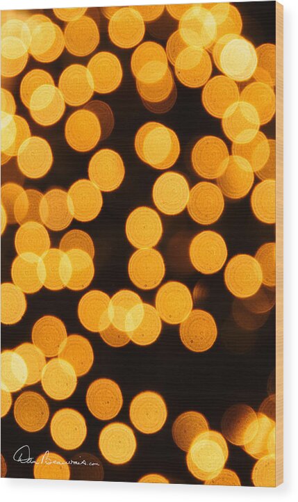 Christmas Wood Print featuring the photograph Lights 0124 by Dan Beauvais