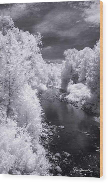 Vermont Wood Print featuring the photograph North Branch, Deerfield River 4657 by Dan Beauvais