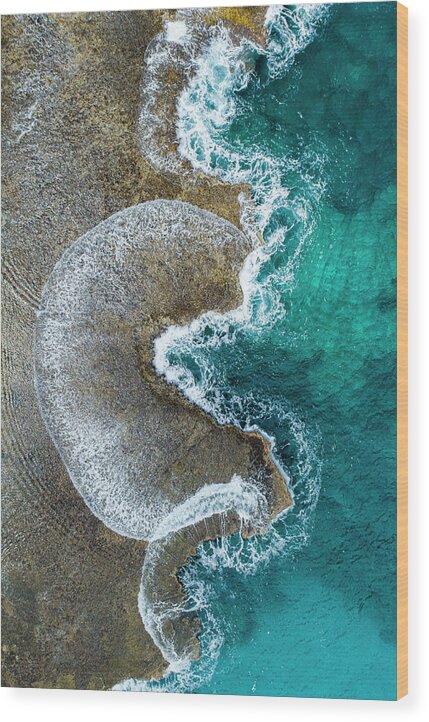 North Shore Oahu Hawaii Wood Print featuring the photograph Ocean Riples by Leonardo Dale