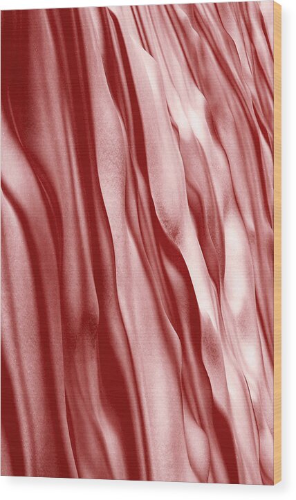 Red Wood Print featuring the photograph Rippling Waves by Linda McRae