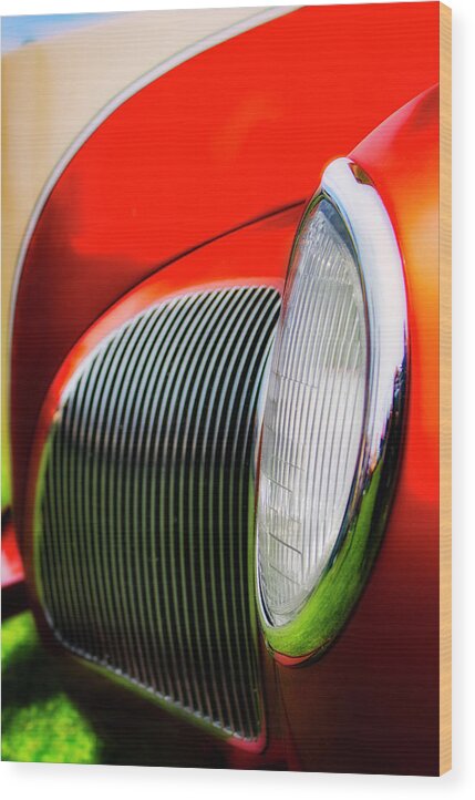 Cars Wood Print featuring the photograph Vintage Curves by Mark David Gerson