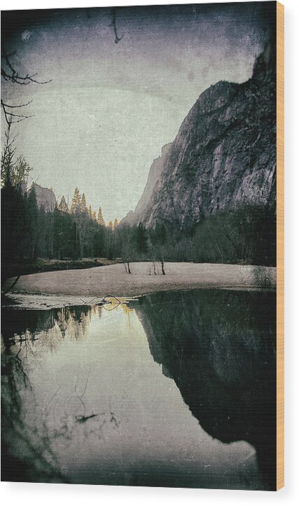 Yosemite Wood Print featuring the photograph Yosemite Valley Merced River by Lawrence Knutsson